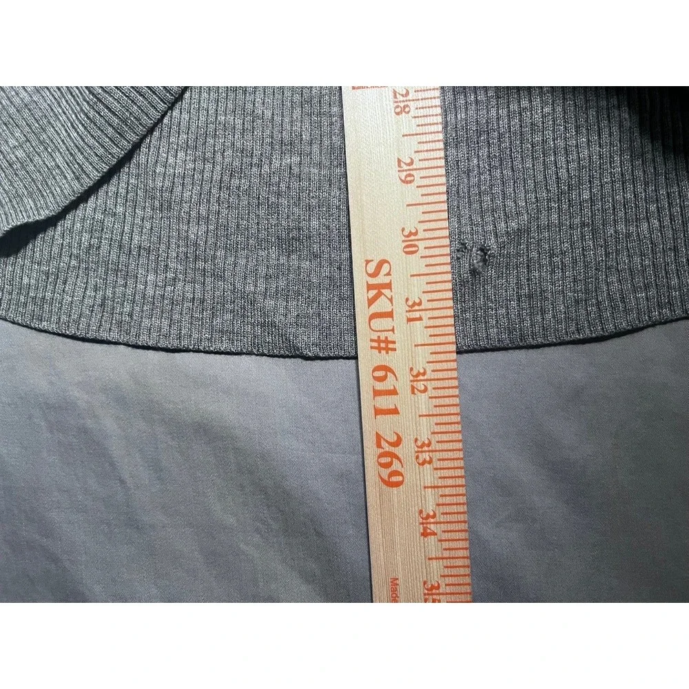 Juicy Couture Grey Open Front Cardigan Sweater Shawl Collar Heart Logo Size P